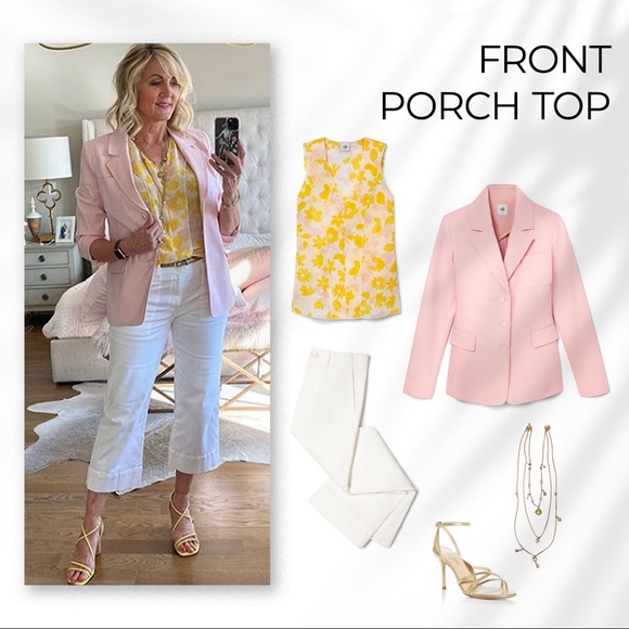 Last One. * | CAbi Front Porch Top/Scarf; Style 5726 - Picture 7 of 8